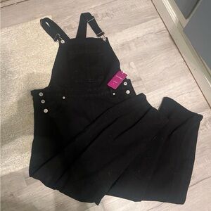 Black Denim Overalls